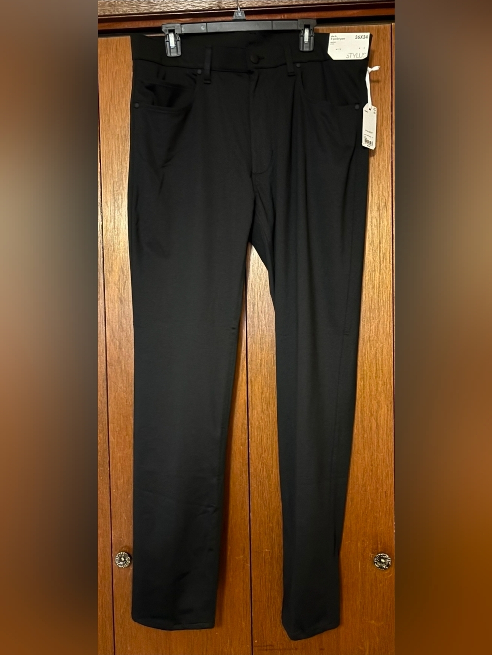 NWT Men's Black Quick-Dri Stretch Pants 36x34